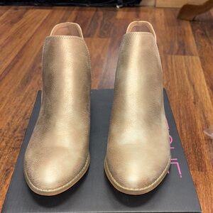 Elegant Gold Ankle Booties